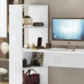 Escritorio Exahome Mesa De Pc Con Biblioteca Mesa De Trabajo Blanco