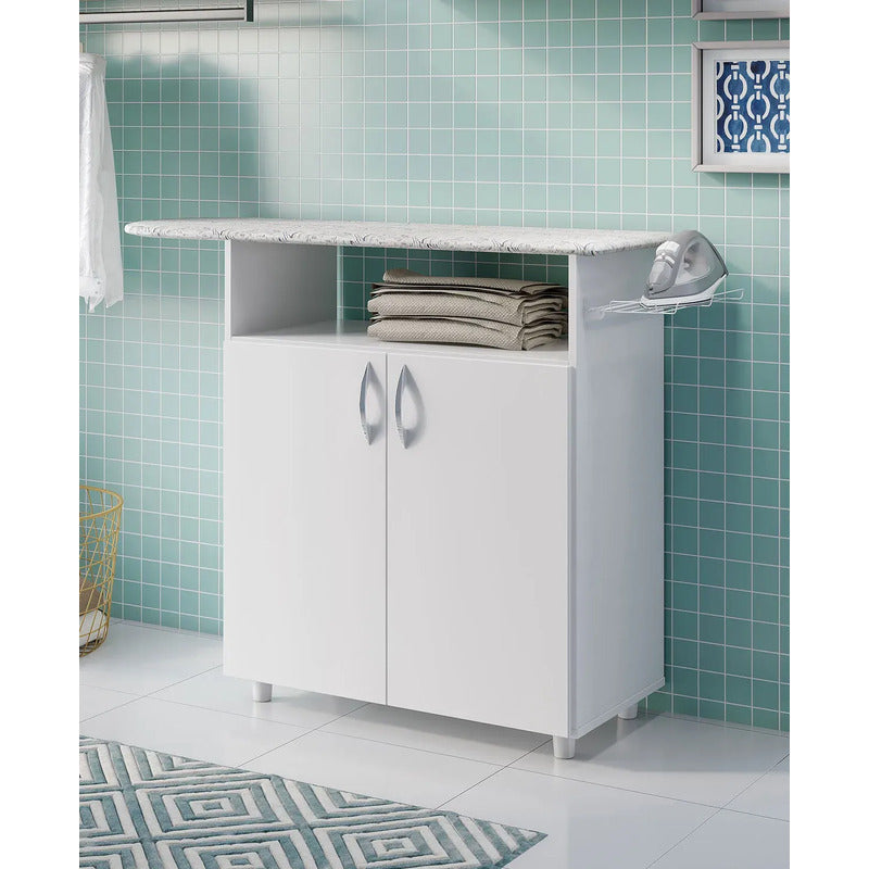 Centro De Planchado Organizador Tabla Planchar Blanc Exahome Blanco