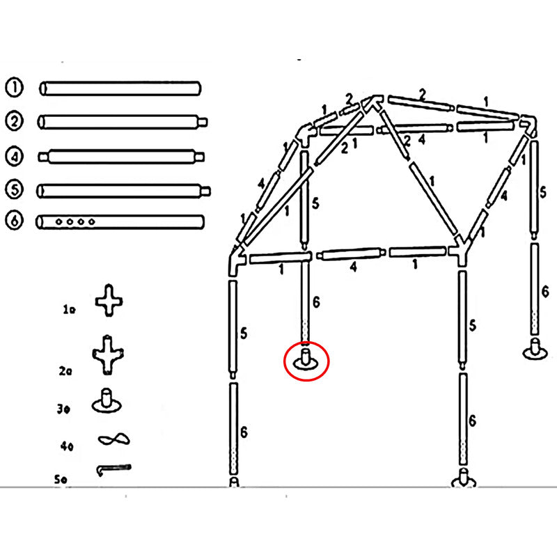 Repuesto Base Pata De Gazebo 3x3mts Exahome Pieza Reemplazo