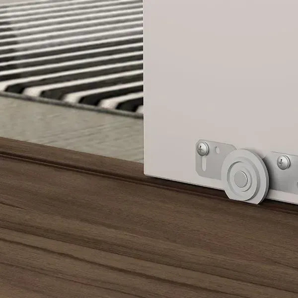 Rack Tv Premium Exahome 50 Pulgadas Mdp Puerta Corrediza Roble Blanco