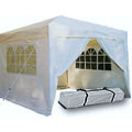 Gazebo De Rafia 4x3 Puerta Paredes Ve Blanco