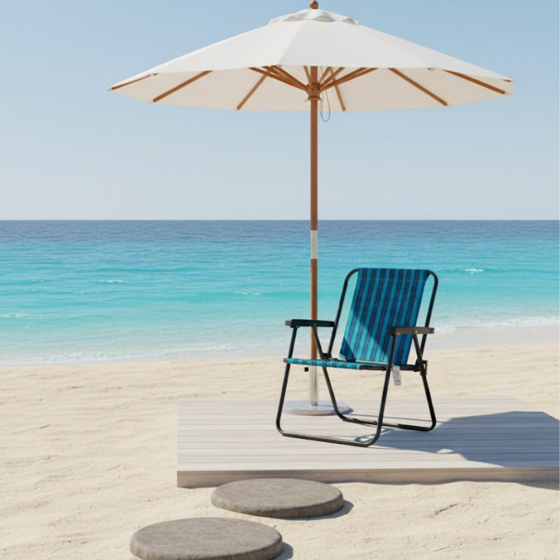 Silla Reposera Alta Exahome Plegable Portátil Playa Jardín