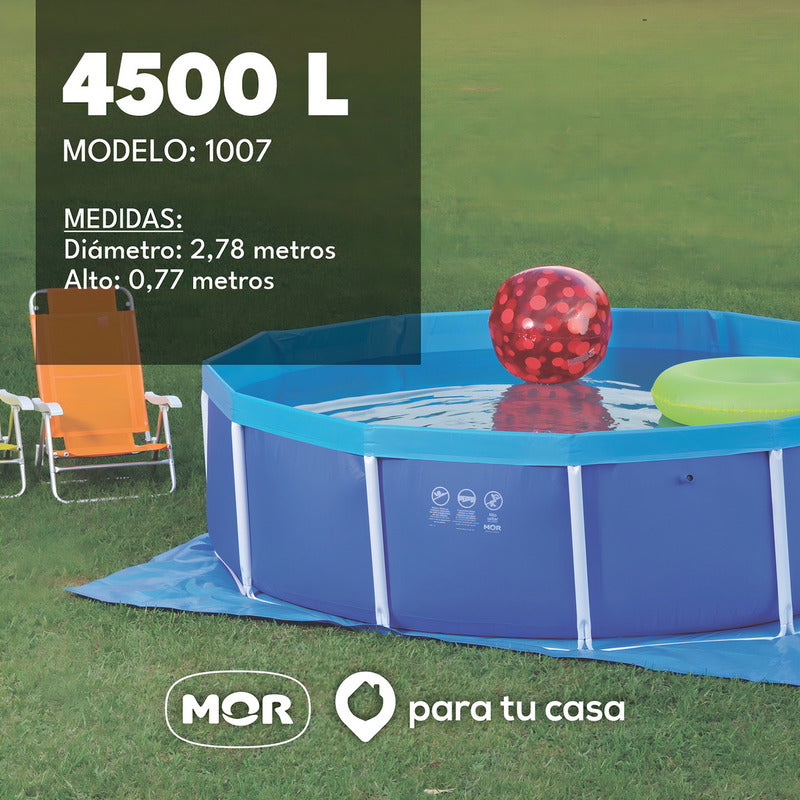 Pileta Estructural Mor 1007mor Circular X 30.5 Cm De Ancho X 2.78 M De Diámetro 4500 L Azul