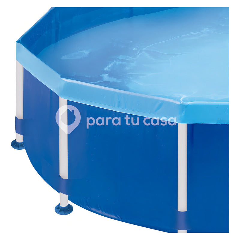 Pileta Estructural Mor 1007mor Circular X 30.5 Cm De Ancho X 2.78 M De Diámetro 4500 L Azul