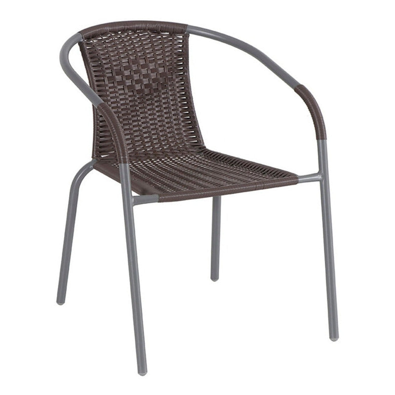 Silla Rattan Ratan Jardin Patio Terraza Casa Hogar Exterior Tabaco