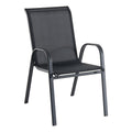 Silla De Exterior Sling De Acero Negra Negro