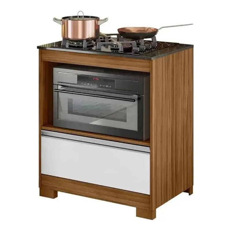 Bajo Mesada De Cocina Exahome Exclusivo Premium Para Anafe Roble