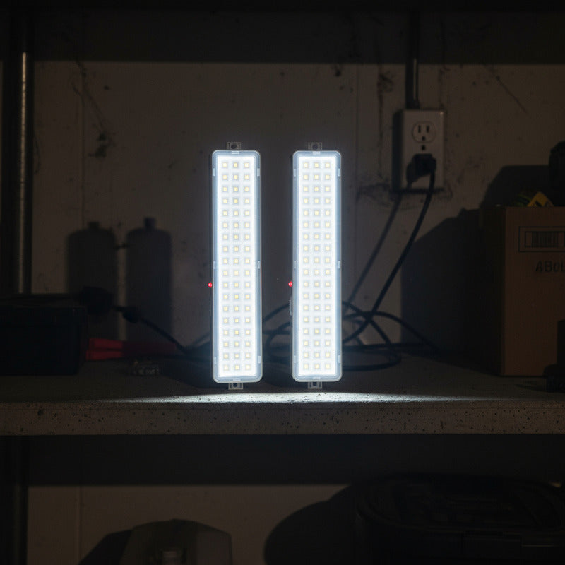 Pack 2 Luz De Emergencia Bateria Recargable 60 Led Industria Blanco