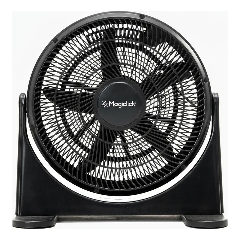 Ventilador De Piso 5 Aspas Magiclick Turbo Chico 14 Estructura Color Negro 3 Velocidades 35.56 Cm 50hz/60hz Plástico