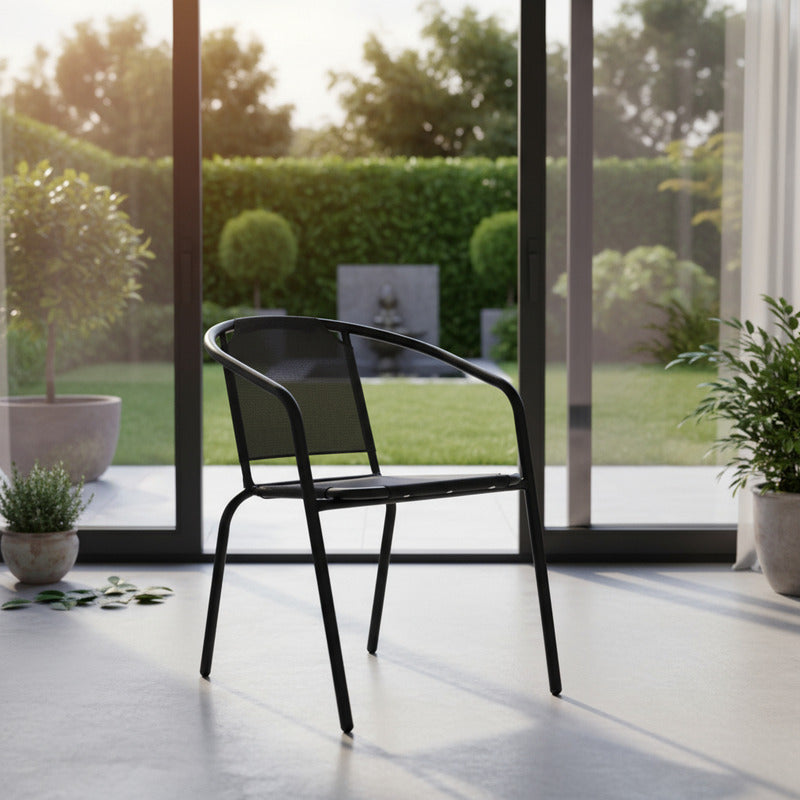 Silla Jardín E Interior Apilable Hogar Elegante Diseño