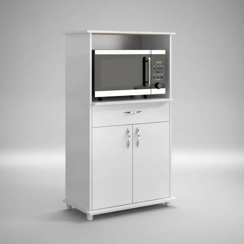 Organizador De Cocina Despensero Exahome Porta Microondas Blanco