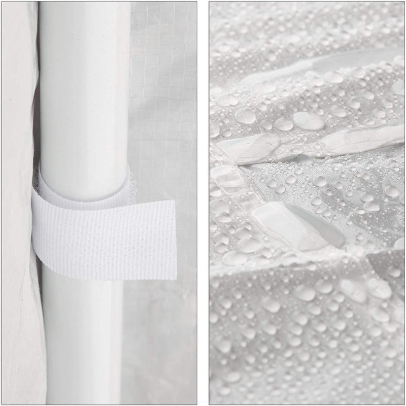 Gazebo De Rafia 4x3 Puerta Paredes Ventanas Bolso Exahome Blanco