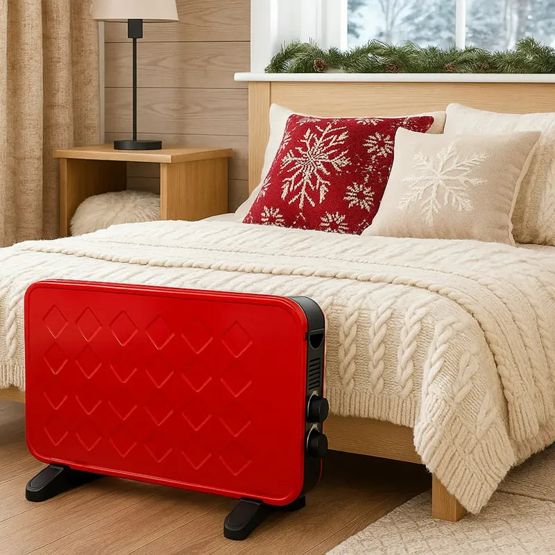 Panel Calefactor Alta Gama Elegante Placa Estufa Termostato Rojo