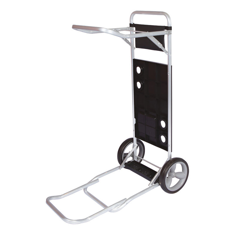 Carro Carrito Playero Mesa Porta Sillas Aluminio + Extension Color Negro