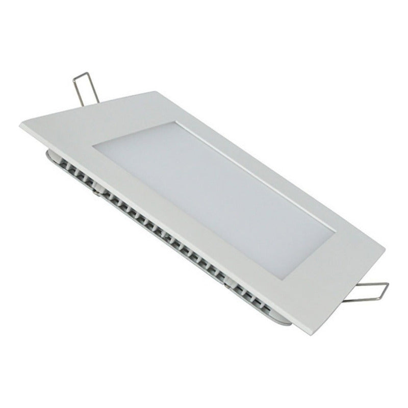 Plafon Cuadrado Led Embutible 18w Luz Fria Pack 10unid