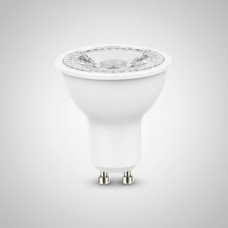 Dicroica Led Lampara Aluminio Dimer Luz Fria 7w Pack 5u Blanco Frío