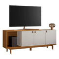 Rack Tv Panel Exahome Exclusivo Mueble Televisión Premium Blanco