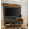 Rack Tv 2 En 1 Premium Exahome Nordico 50 Pulgadas 2 Puertas Negro
