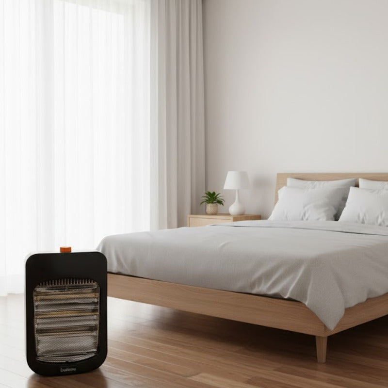 Estufa Halógena Eléctrica Exahome 3 V Tienda Oficial Negro