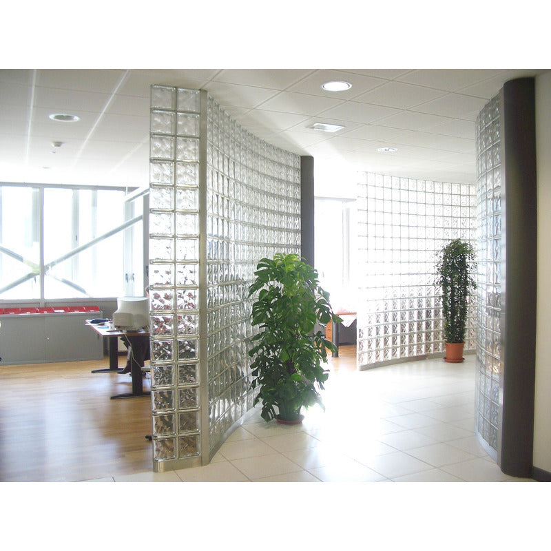 6 Ladrillos De Vidrio Bloque Elegante Diseño Construccion Transparente