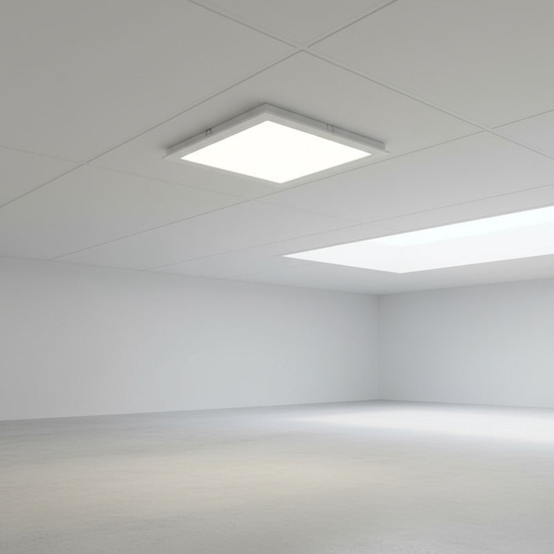 Plafon Cuadrado Led Embutible 18w Luz Calida Pack 10u Blanco Cálido
