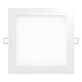 Plafon Embutible Cuadrado Led 12w Luz Calida Pack 20u Blanco Cálido