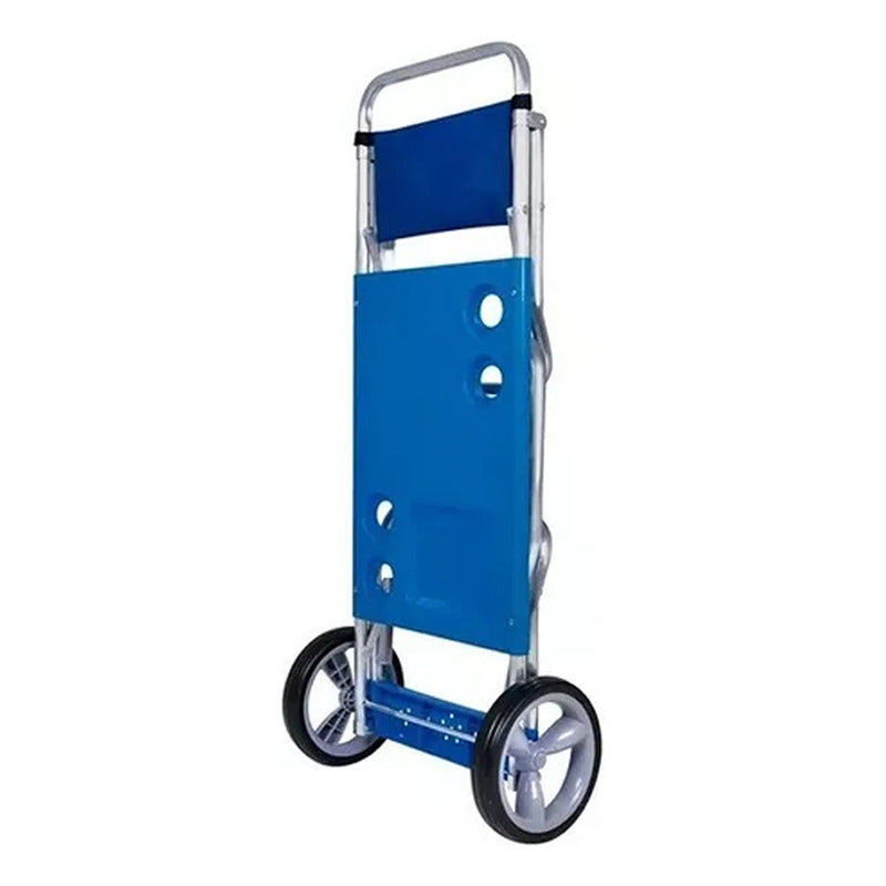 Carro Carrio Playero Mesa Porta Silla Tienda Oficial Azul