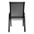 4 Sillas Reposera Textileno Apilable Jardin Country Hogar Color Gris
