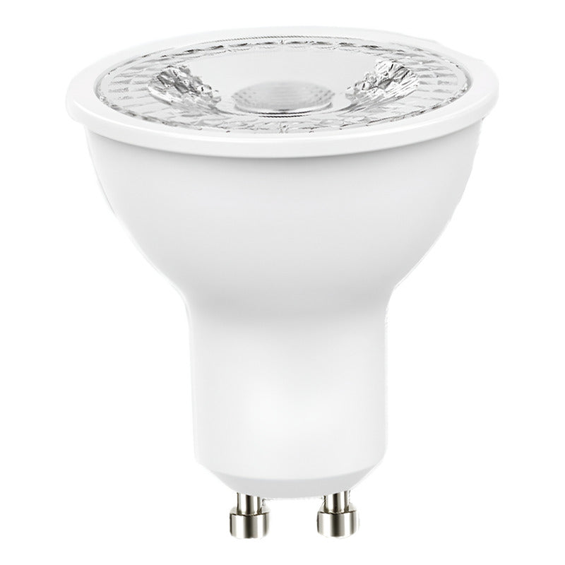 Dicroica Led Lampara Aluminio Dimer Luz Calida 7w Pack 10u Blanco Cálido