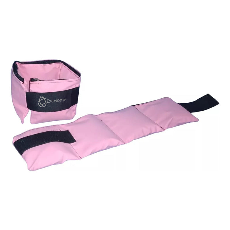 2x Tobilleras Con Peso 2kg Exahome Cierre Reforzada Fitness