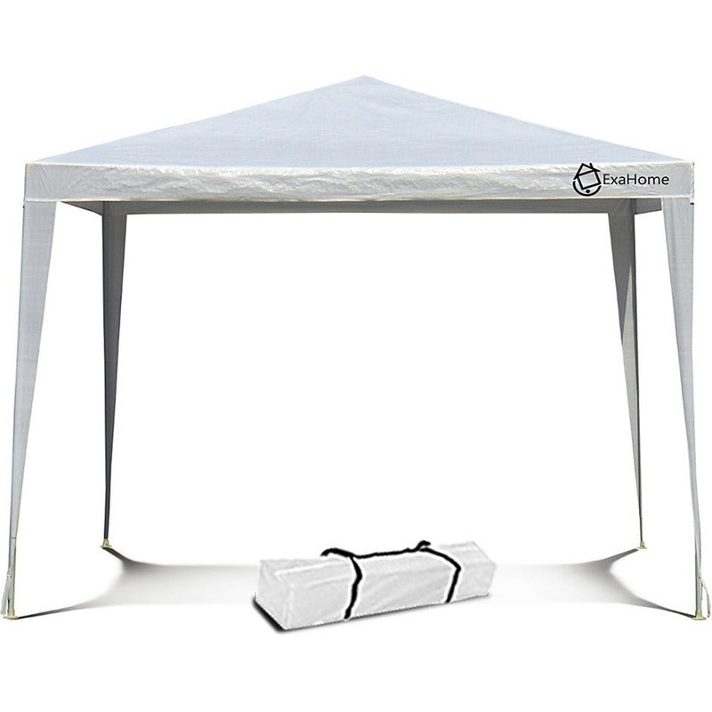 Gazebo De Rafia 4x3 Puerta Paredes Ventanas Bolso Exahome Blanco