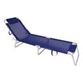 Reposera Cama Exahome 4 Posiciones Reclinable Aluminio Color Azul Ultra Liviana Azul Marino