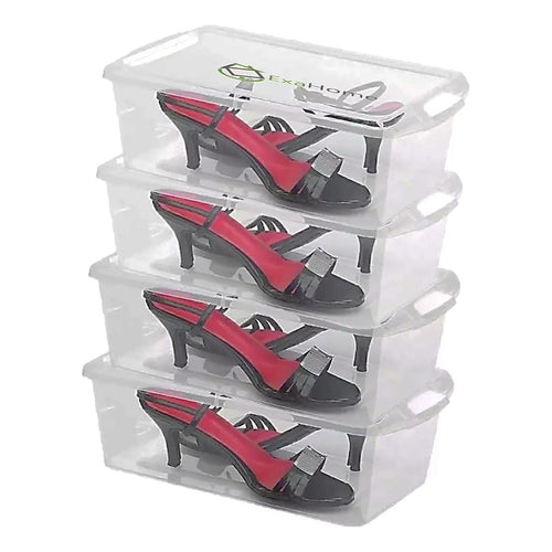 4 Organizadores De Zapatillas Zapatos Ropa Alacena Multiuso  Transparente