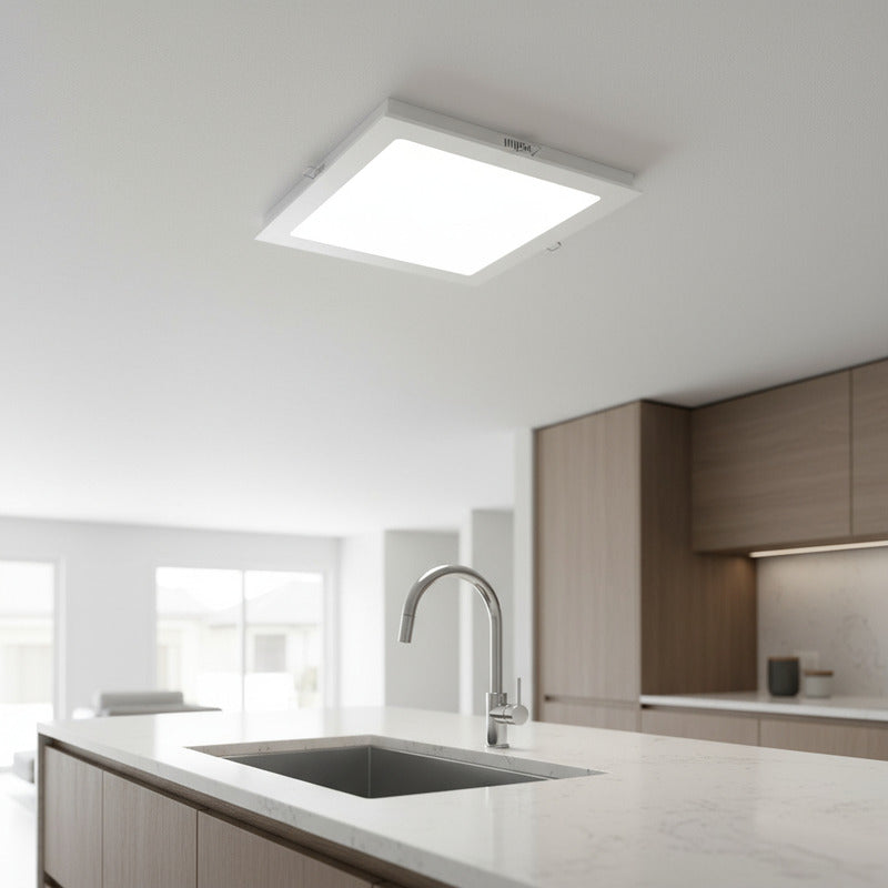 Plafon Cuadrado Led Embutible 18w Luz Fria Blanco Frío