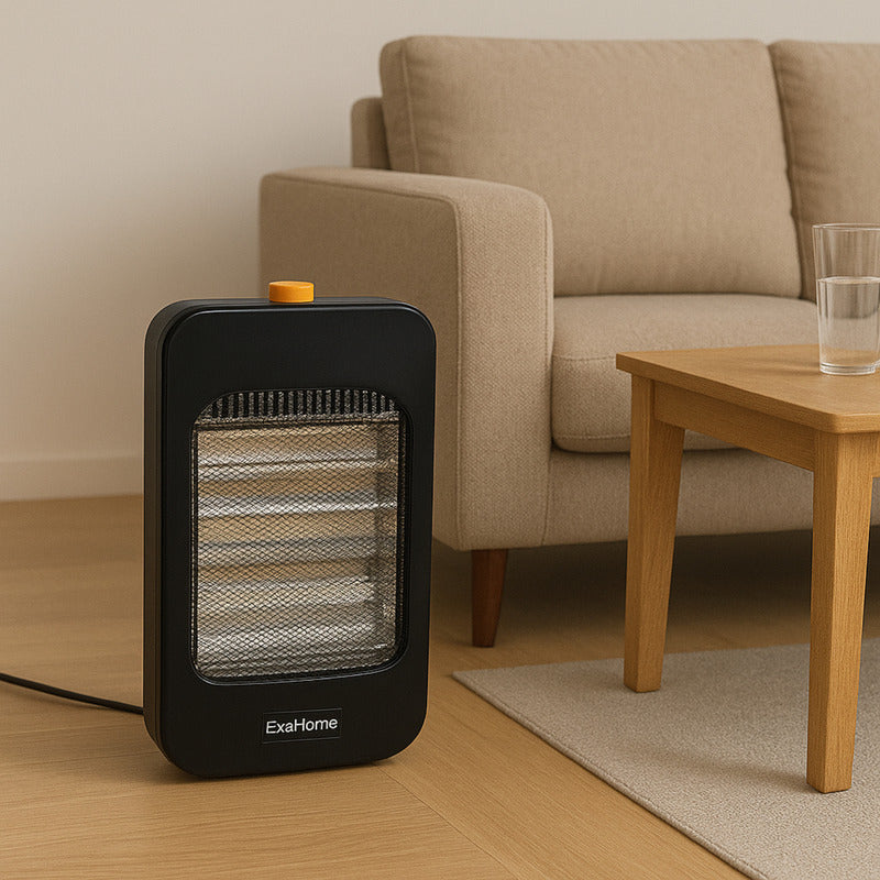 Estufa Halógena Eléctrica Exahome 3 V Tienda Oficial Negro