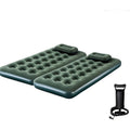 Combo 2 Colchones Inflables 1 Plaza+2 Almohadas + Inflador Verde