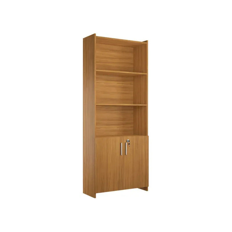 Biblioteca Exahome Biblioteca Con Puertas Color Roble De Mdp 170cm X 70cm X 31cm Con 2 Estantes