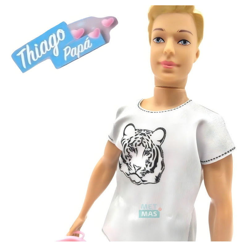 Muñeca Poppi Men Doll Figura Thiago Papa B312