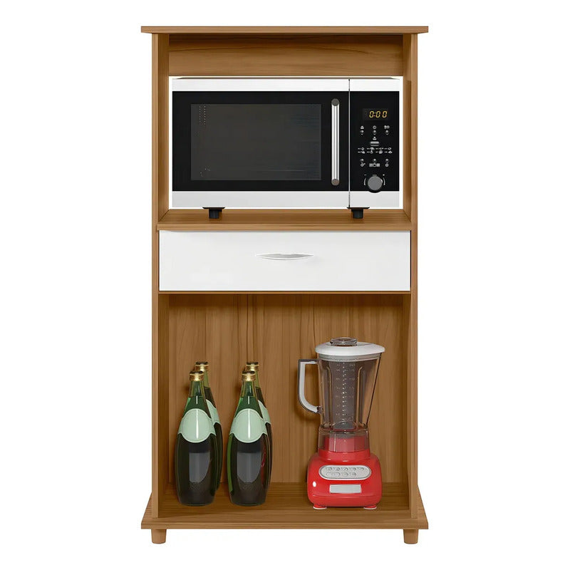 Organizador De Cocina Despensero Exahome Porta Microondas Roble