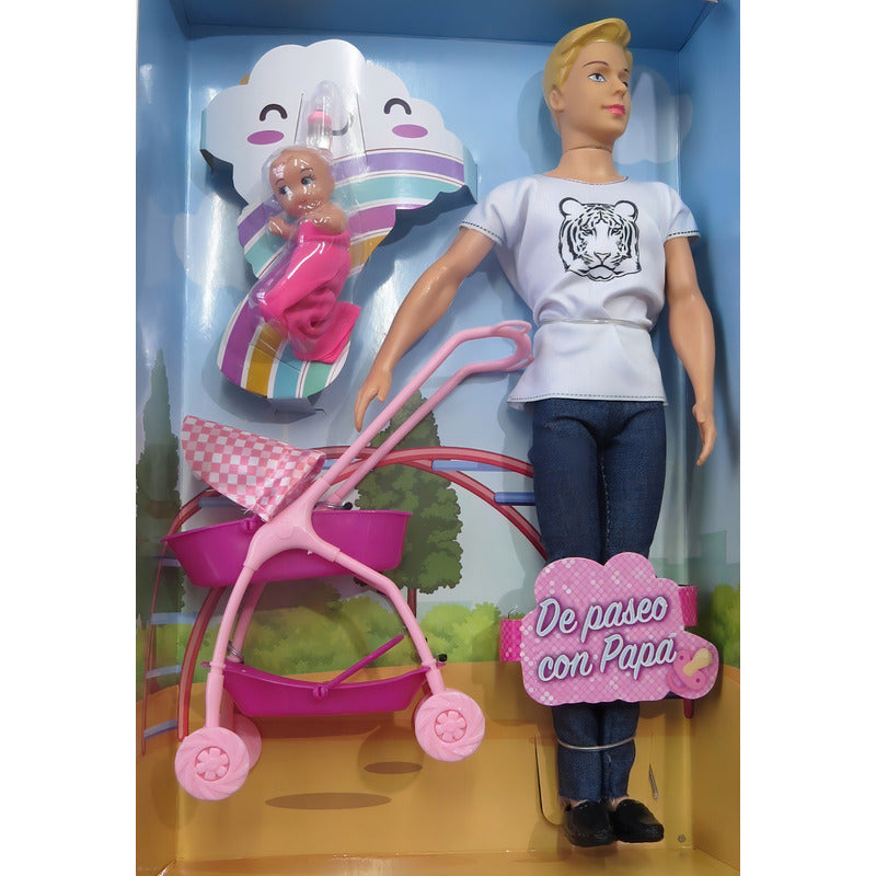 Muñeca Poppi Men Doll Figura Thiago Papa B312