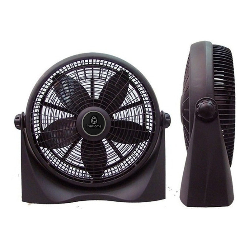 Ventilador Turbo Exahome Mesa Pared Techo Casa Oficina Ofert Cantidad De Aspas 5 Estructura Negro Aspas Negro Diámetro 16   Material De Las Aspas Plástico 40.64 Cm