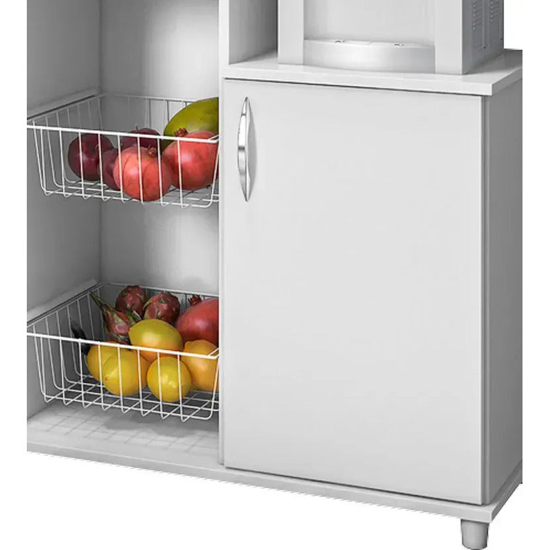 Mueble Frutero Organizador Exahome Porta Microondas Cocina Blanco