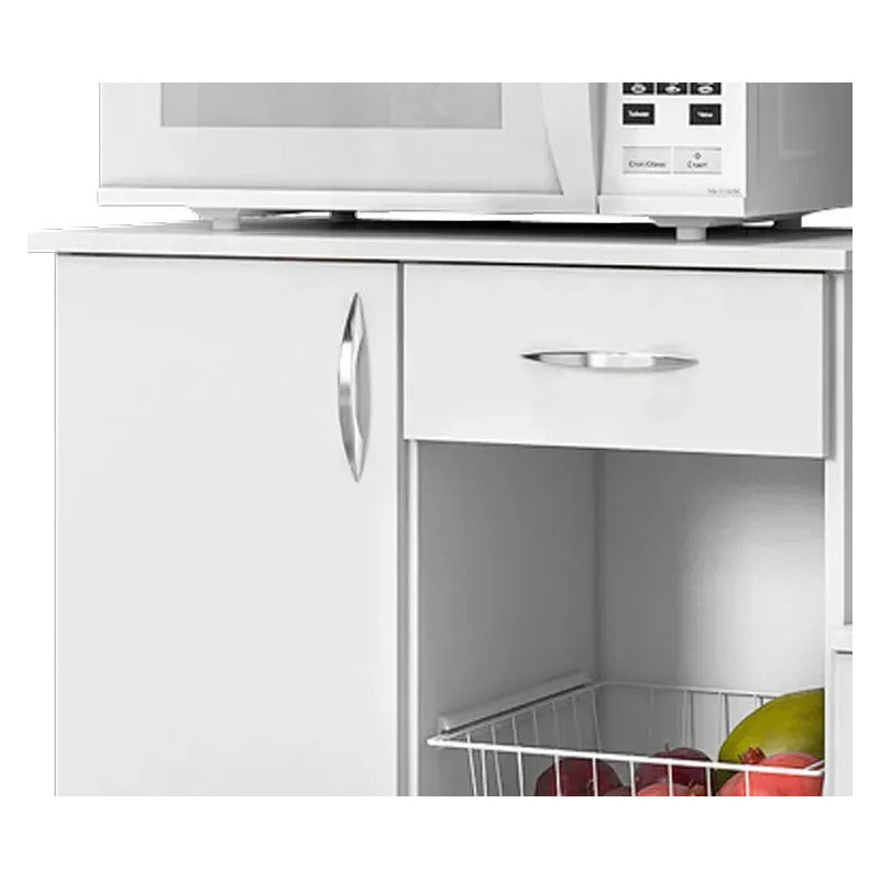 Mueble Frutero Organizador Exahome Porta Microondas Cocina Blanco