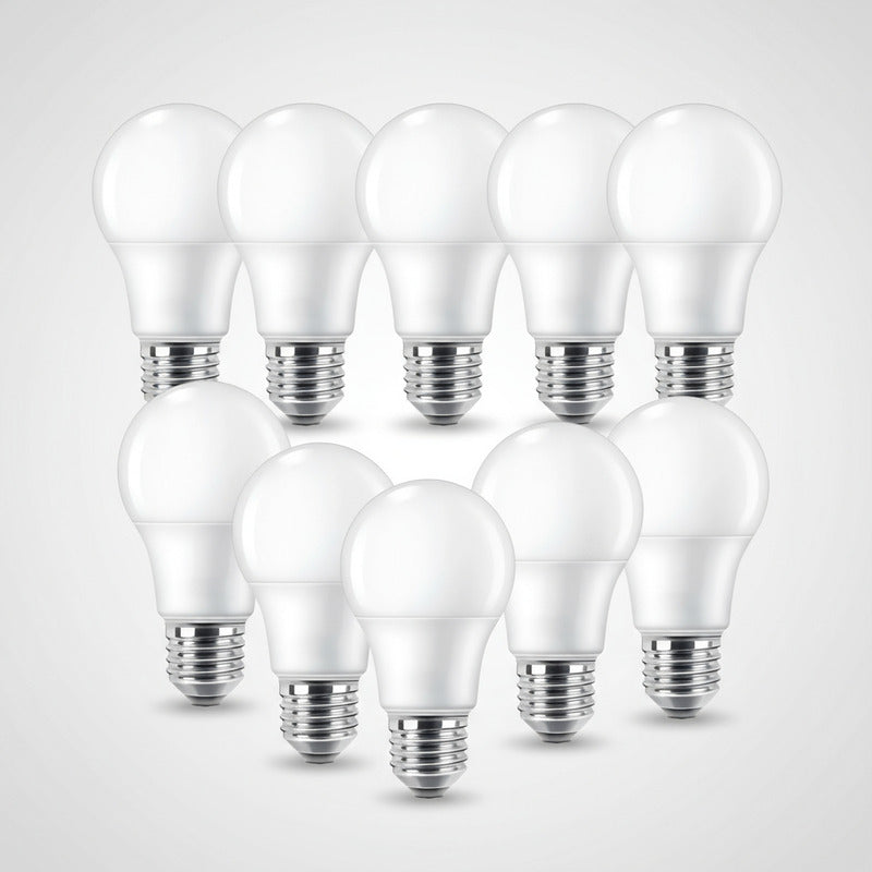 Foco Candela Led A60 9w Luz Cálida Pack 10 Unidades Blanco Cálido