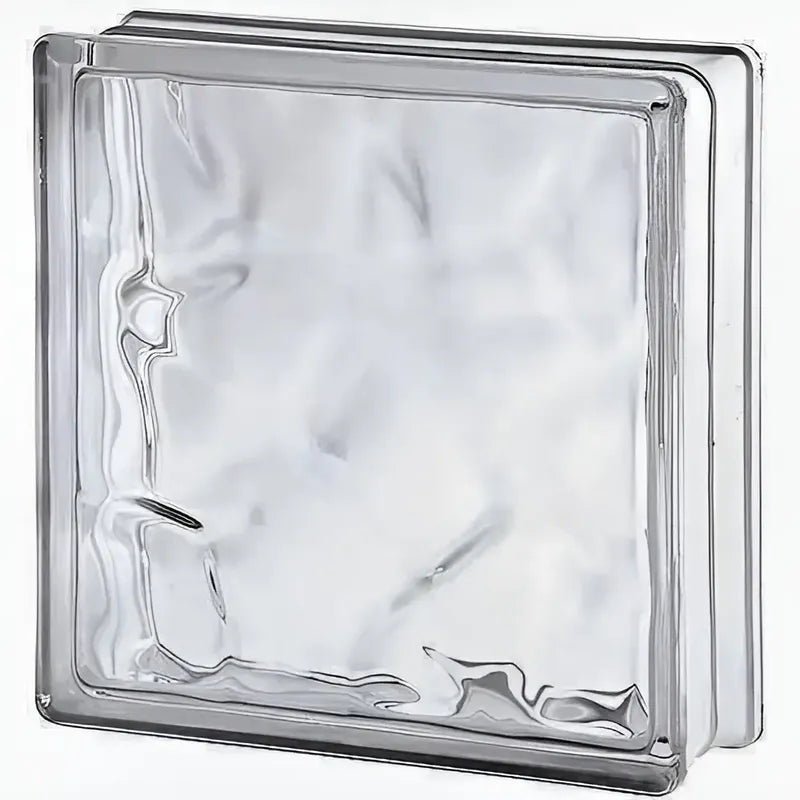 6 Ladrillos De Vidrio Bloque Elegante Diseño Construccion Color Transparente