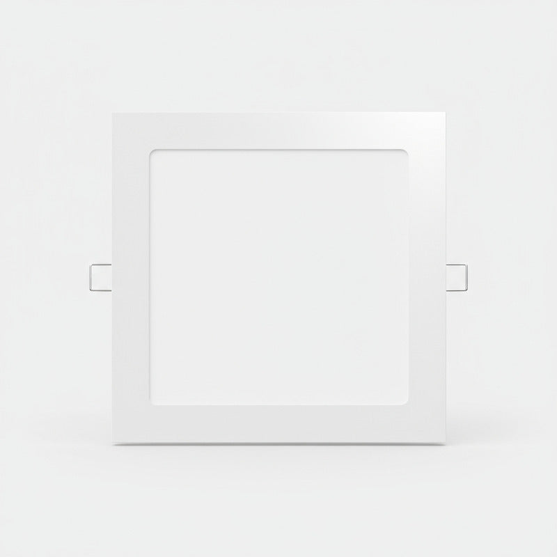 Plafon Cuadrado Led Embutible 18w Luz Calida Pack 10u Blanco Cálido
