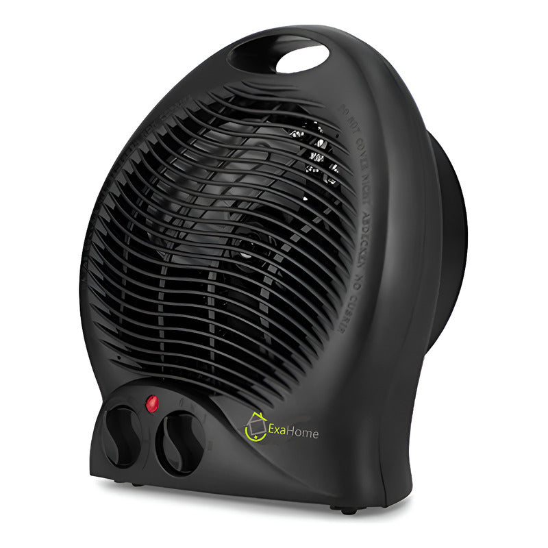 Caloventor Exahome Unico Con Termostato 2 Años De Garantia Negro