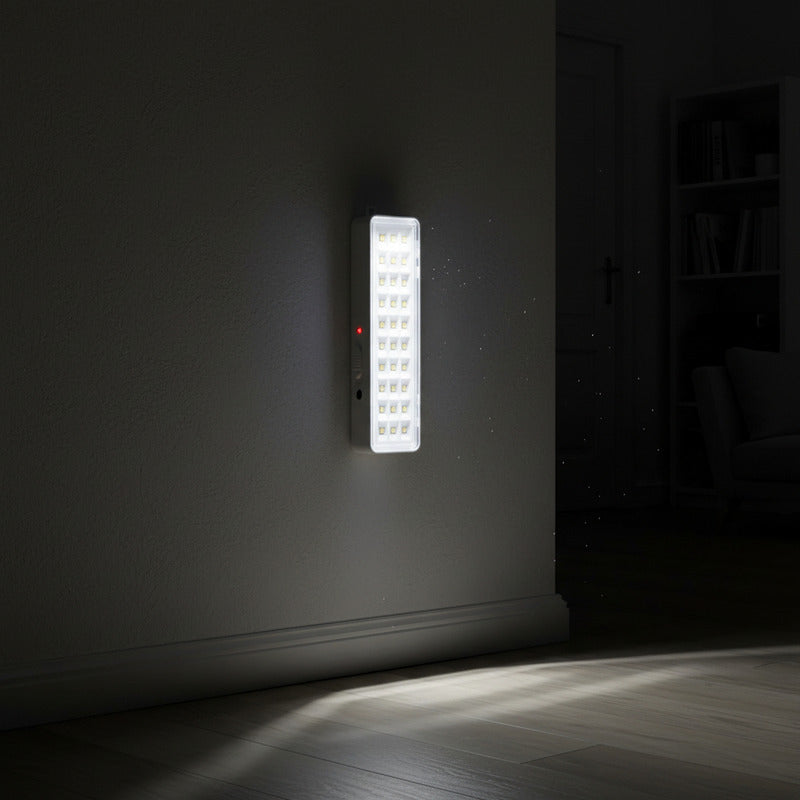 Luz De Emergencia Exahome 30 Led 220v  Tienda Oficial Blanco