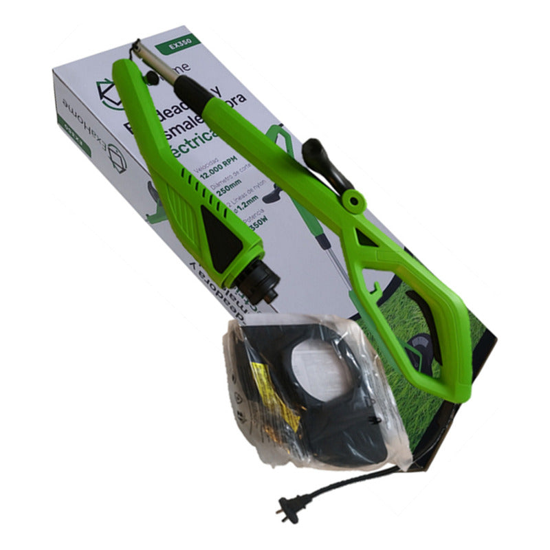 Bordeadora Electrica Exahome Telescopica Liviana De Aluminio Carretel Automatico Verde Jardin