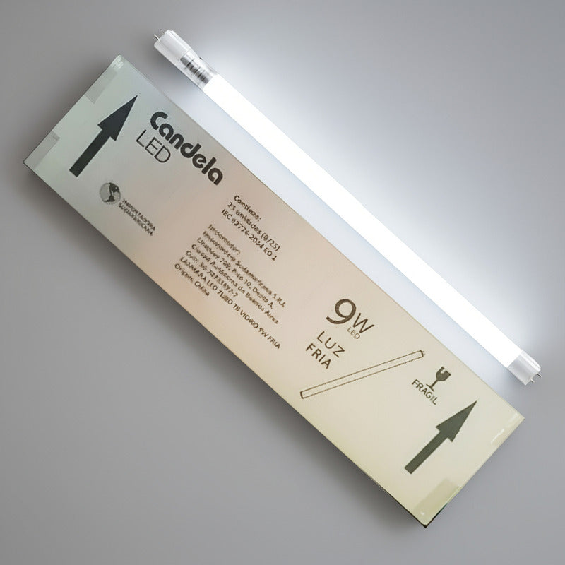 Tubo Led T8 Lampara Foco Luz Iluminacion 9w Pack 25 Unidades Blanco Frío